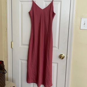 Raspberry Satin Dress